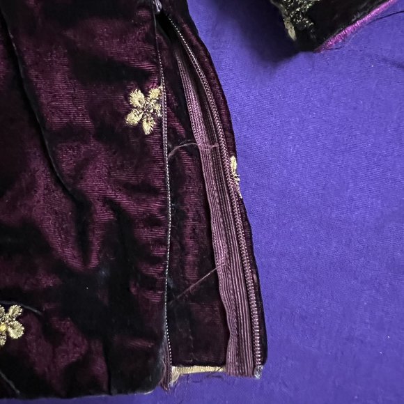 Grand Wine Coloured Lehenga Embellished with Pink and Gold Embroidered Flowers - Picture 11 of 17